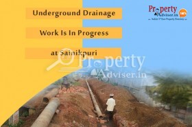 Underground Drainage Work Is In Progress near Residential Houses at Sainikpuri Underground Drainage Work Is In Progress near Residential Houses at Sainikpuri