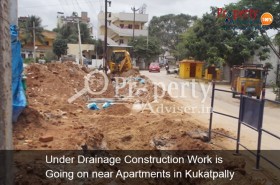 Underground Drainage Work near kukatpally Residential Apartments