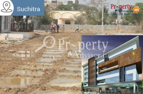 Laying of CC Road near Gated Community Apartment at Suchitra Junction