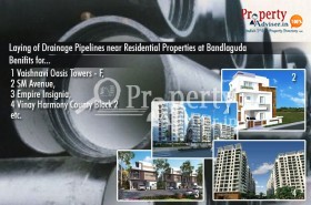 Laying of Drainage Pipelines near Residential Properties at Bandlaguda