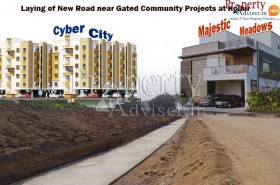 Laying of New Road near Gated Community Projects at Kollur