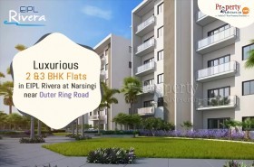 Luxurious 2 &3 BHK Flats in EIPL Rivera at Narsingi near Outer Ring Road
