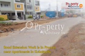 Road Extension Work near KukatpallyResidentialApartments