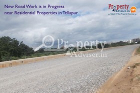 New Road Work is in Progress near Tellapur Residential Properties