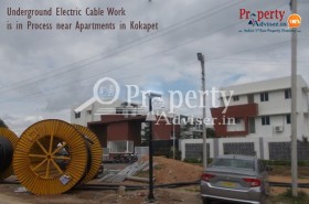 Underground Cable work near Kokapet Residential Apartments
