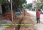 Laying of Govt Gas Pipeline under process near Apartments in Nizampet