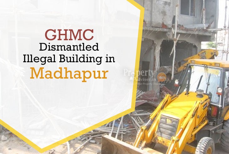 10 Unauthorized Buildings in Madhapur Demolished by GHMC