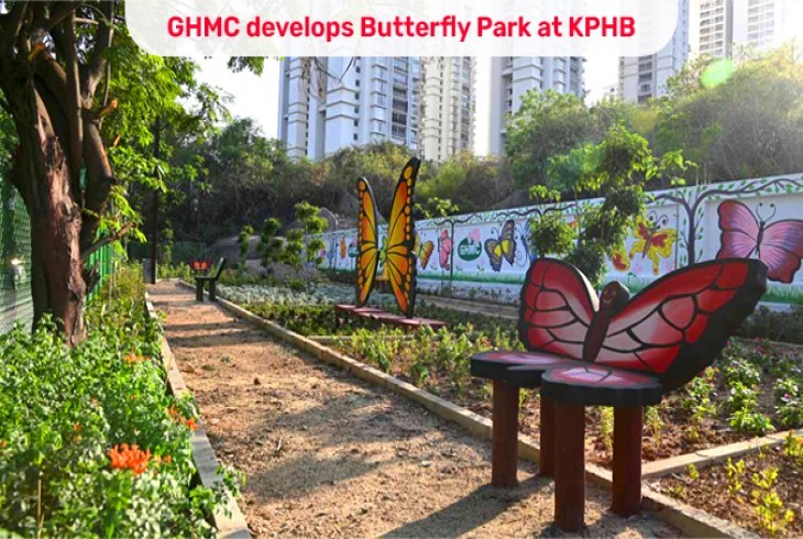 Butterfly Park has been developed by GHMC.