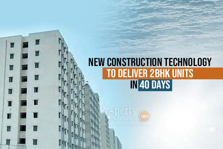 Completion of Telangana 2BHK Housing Units in 40 Days with New Technology