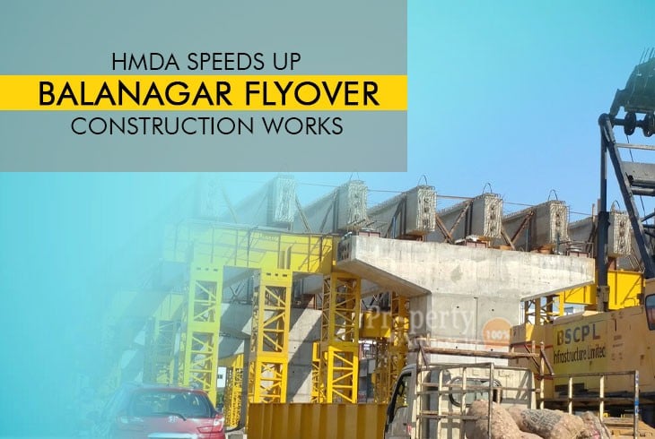 Construction Works of Balanagar Flyover Works Pacing Up by HMDA