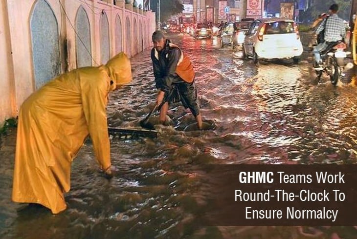  GHMC is working arduously to maintain normalcy after rains