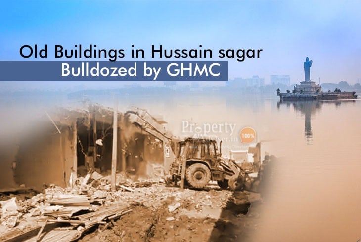 GHMC Razes Dilapidated Buildings in Hussainsagar To Safeguard Residents