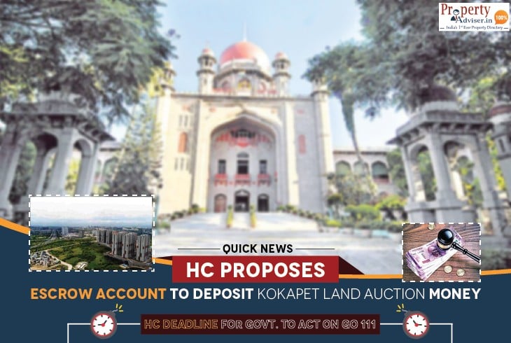 HC proposes escrow account to deposit Kokapet land auction money 