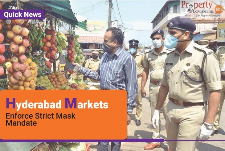 Hyderabad Markets Enforce Strict Measures On No Mask No Entry Rule    