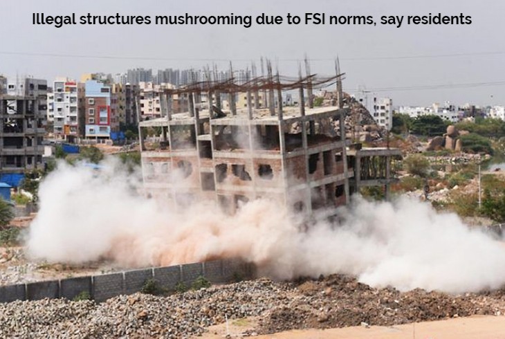 Illegal structures developing due to FSI norm 