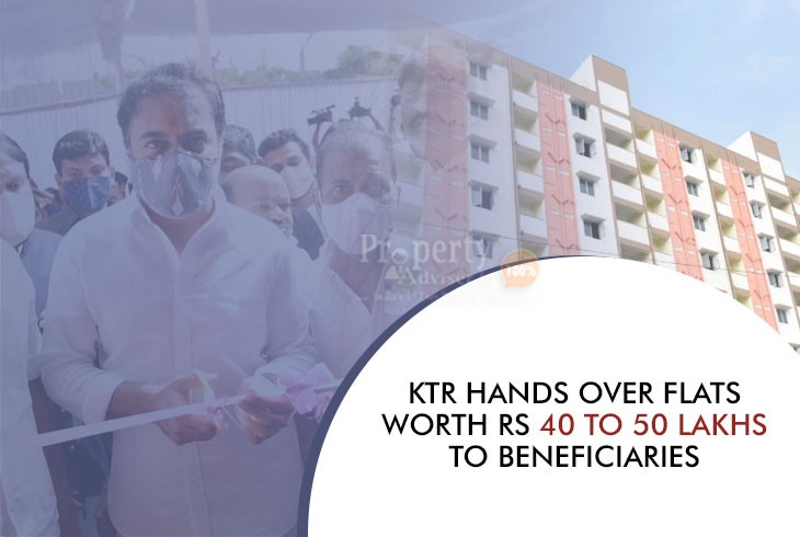 KTR Hands Over the Keys to the Beneficiaries of Houses in Vanasthalipuram