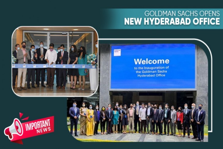 KTR Inaugurates Goldman Sachs’ New Hyderabad Office