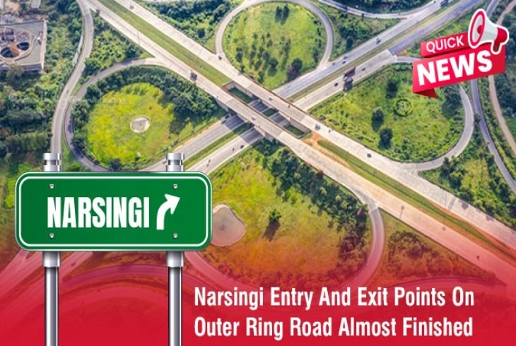 Narsingi Entry & Exit Points are almost finished 