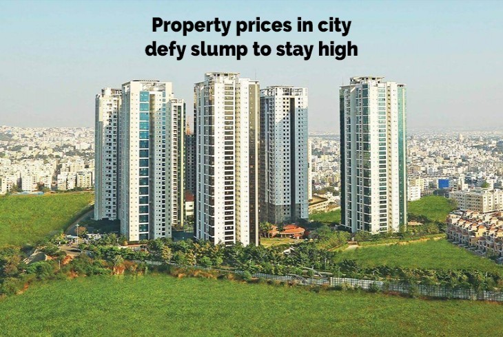Property prices in city disobey recession to remain elevated 