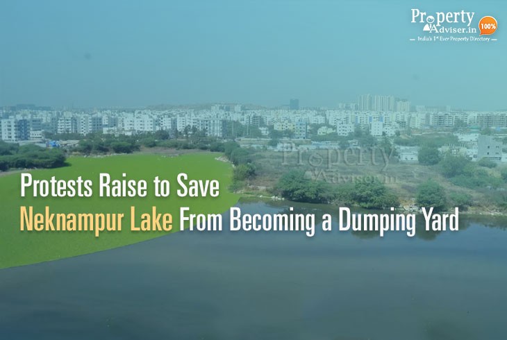 protests-raise-save-neknampur-lake-from-becoming-dumping-yard