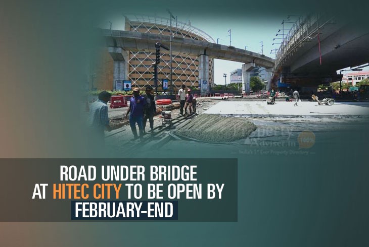 Road Under Bridge at Hitech City Will Be Open by February End
