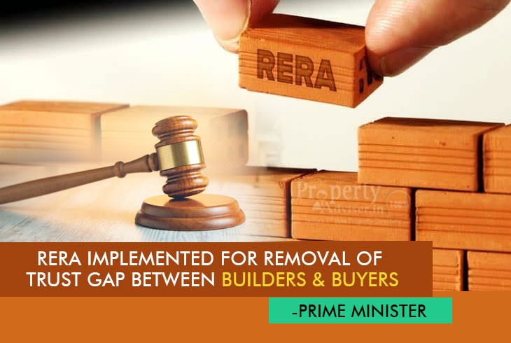 PM - Trust Deficit Problem Among Builders & Buyers Eliminated With RERA Law
