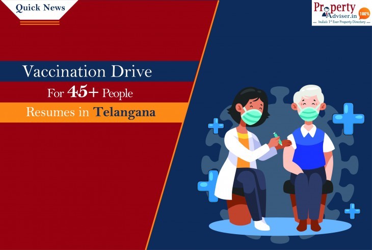 Vaccination Drive For 45+ People Resumes