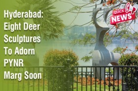 Eight deer sculptures are to be emerged to beautify PYNR Marg  