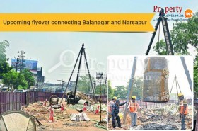 Under Construction Flyover from Balanagar to Narsapur