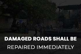  Panchayat Raj minister ordered damaged roads shall be repaired 