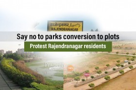 protest against parks conversion to plots