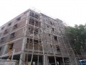 Elevation Front View Plastering Work