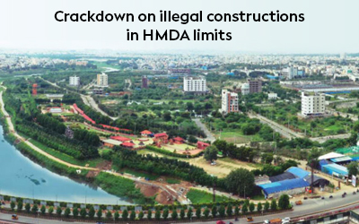 Crackdown on illegal constructions in HMDA limits