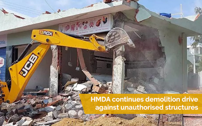 HMDA continues demolition drive against unauthorised structures
