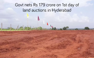 Govt Nets Rs 179 Crore On 1st day Of Land Auctions In Hyd