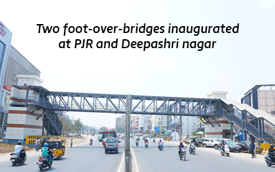 Two foot over bridges inaugurated at PJR and Deepashri nagar