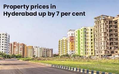 Hyderabad property prices have increased by 7 percent